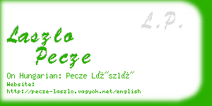 laszlo pecze business card